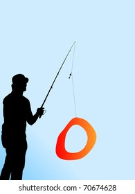 fishing letter O
