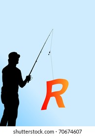 fishing letter R