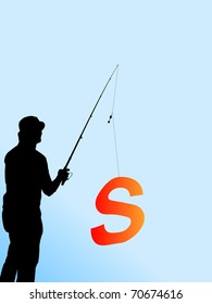 fishing letter S