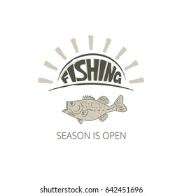 Fishing lettering . Vector .