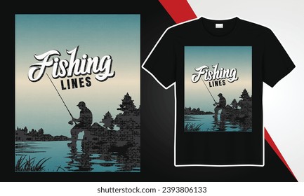 fishing life This vector for t-shirts and other uses