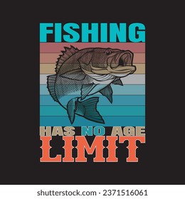 Fishing Limit illustrations with patches for t-shirts and other uses