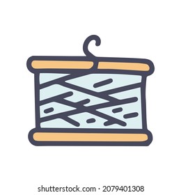 fishing line color vector doodle simple icon