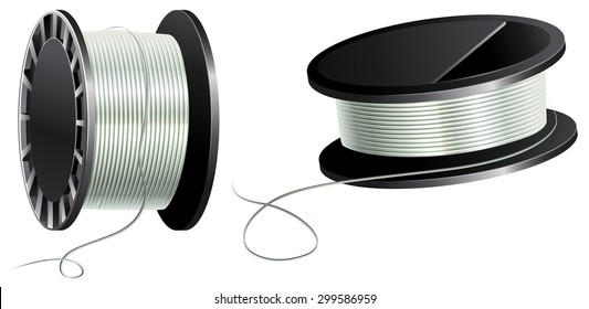 Fishing line or cotton illustration