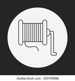 Fishing line line icon