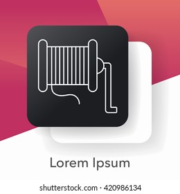 Fishing line line icon