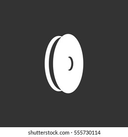 Fishing line icon isolated on black background. Fishing line vector logo. Flat design style. Modern vector pictogram for web graphics - stock vector
