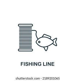 Fishing Line icon. Monochrome simple Fishing icon for templates, web design and infographics