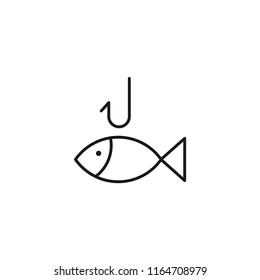 Fishing Line Icon. Vector Illustration