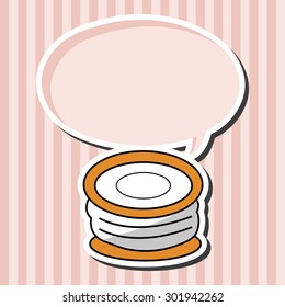 Fishing line theme elements