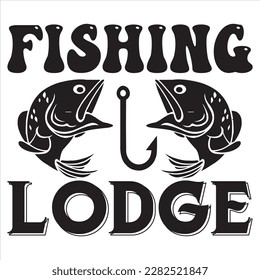 Fishing Lodge  t-shirt design best selling funny t-shirt design typography creative custom, and t-shirt design.