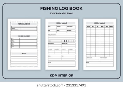 Fishing Log Tracker Note book