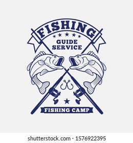 Fishing Logo Badge & Label