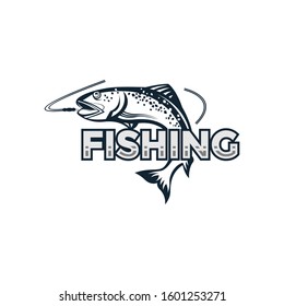 Fishing Logo Bass Fish Club Emblem Stock Vector (Royalty Free ...