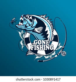 Largemouth Bass Fishing Tshirt Design Stock Vector (Royalty Free ...