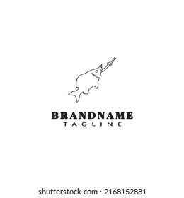 fishing logo cartoon icon simple template black modern isolated illustration