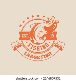 Fishing Logo Design Concept Vector. Fish Logo Template Vector