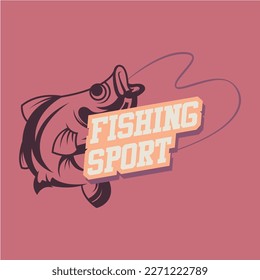 Fishing logo design template. Fish logo for fishing logo