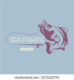 Plantilla de diseño del logotipo de pesca. Logo de pesca