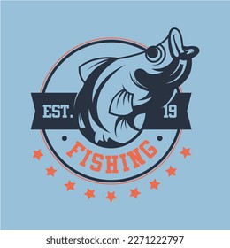 Fishing logo design template. Fish logo for fishing logo