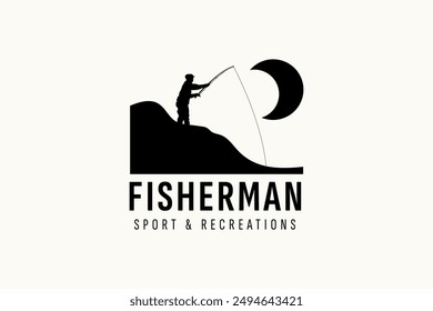 Ilustración de Plantilla de diseño de logotipo de pesca . Logo de pesca deportiva