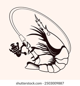 Fishing logo design template illustration . Sport fishing Logo