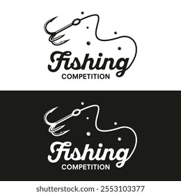 Vector de ilustración de Plantilla de diseño de logotipo de pesca 