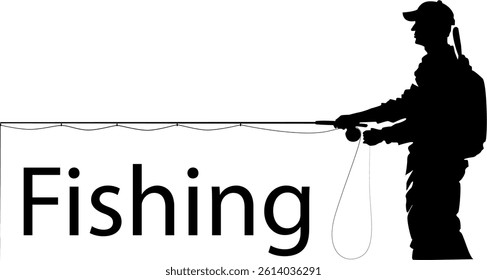 Fishing logo design template illustration.