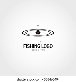 Fishing Logo Design Template. Vector Illustration