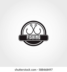 Fishing Logo Design Template. Vector Illustration