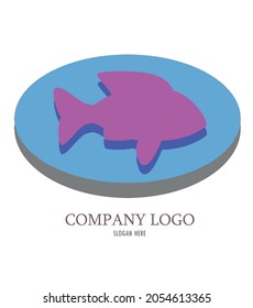Fishing Logo Design Vector. Canned Fish Factory Logo