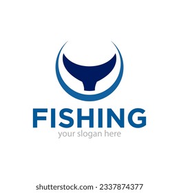 Fishing Logo Design Vector Illustration
