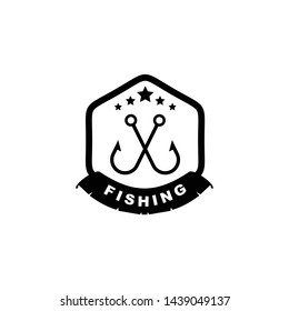 Fishing logo design vector template