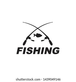 Fishing logo design vector template