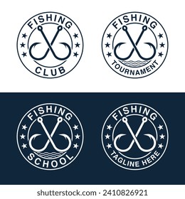 Fishing Logo Designs for Your Brand, Professional Fishing Logo Templates for Your Business, Stylish Fishing Typography, Creative Fishing Design, Unique Typography