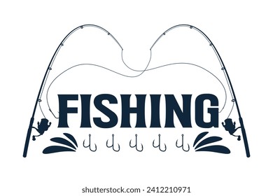 Fishing Logo Designs for Your Brand, Professional Fishing Logo Templates for Your Business, Stylish Typography, Creative Fishing Design, Fishing Logo, Typography