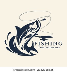 FISHING LOGO DESING FOR COMPANY CREATED BY ILLUSTRATOR. FISH LOGO, UNIQUE LOGO