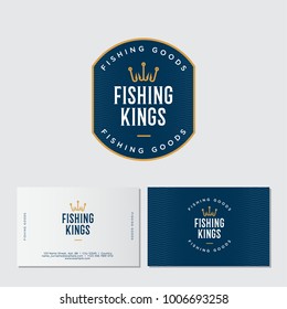 
Fishing logo. Fishing or fishing equipment store logo. Fisher Club emblem. Fishing sport club. Hooks as a crown and letters. Identity. Business card.
