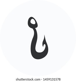 Fishing logo, flat icon vector design. Great for mobile app, web design, print materials, etc.