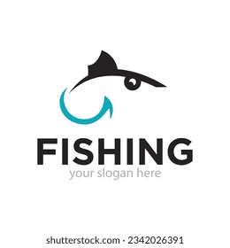 Fishing Logo and Icon Design Illustration