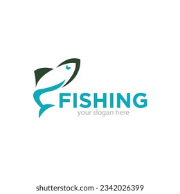 Fishing Logo and Icon Design Illustration