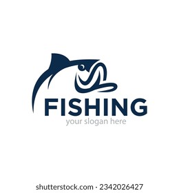 Fishing Logo and Icon Design Illustration