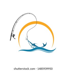 fishing logo icon  vector illustration design