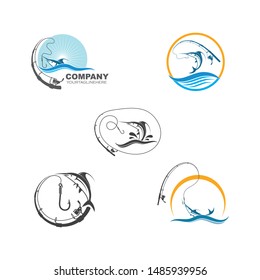 fishing logo icon  vector illustration design