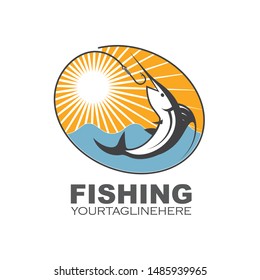 fishing logo icon  vector illustration design