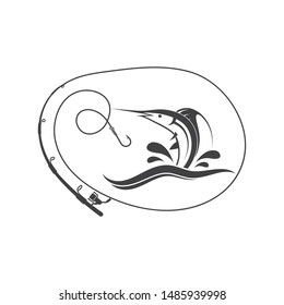 fishing logo icon  vector illustration design