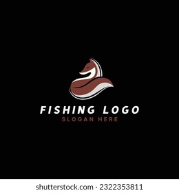  logotipo de pesca, diseño vectorial de ilustración