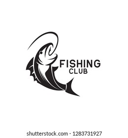 Fishing Logo On White Background Vector Stock Vector (royalty Free 