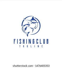 Fishing logo on a white background / Two Fish Logo