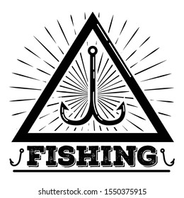 Fishing logo. Simple illustration of fishing vector logo for web design isolated on white background
